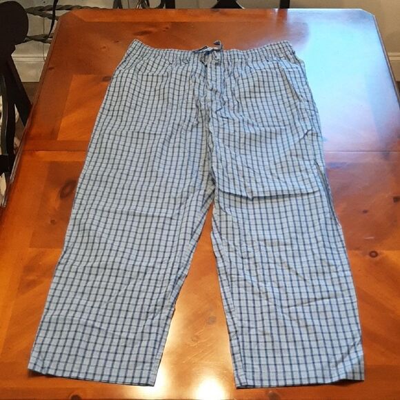Nautica Sleepwear Blue Checkered Pajama Pants - Picture 1 of 10
